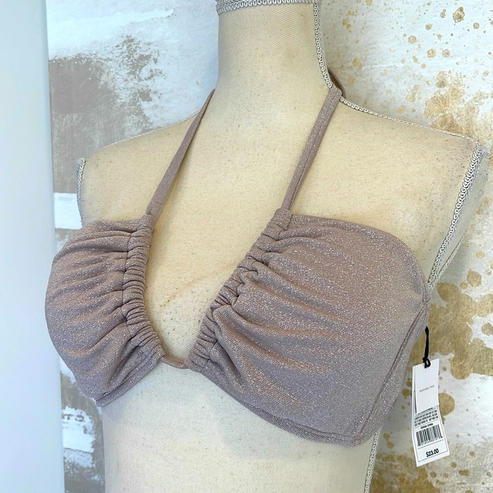 Purple sparkle bikini top Large 12/14
